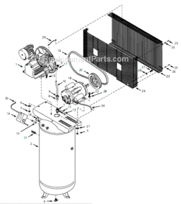 Page A Diagram and Parts List for HS4813 1999 Campbell Hausfeld Compressor